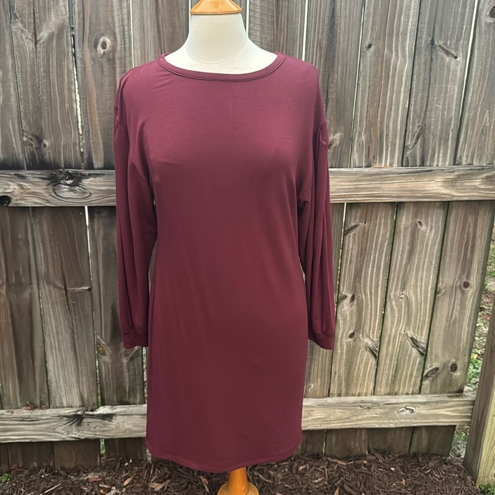 Fraiche by J maroon dress/tunic, size Large